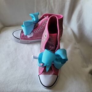 JoJo siwa girls high top sparkle glitters sneakers size3 youth.